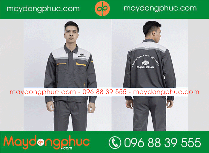 May đồng phục bảo hộ Công ty TNHH Năng lượng xanh Mạnh Quân