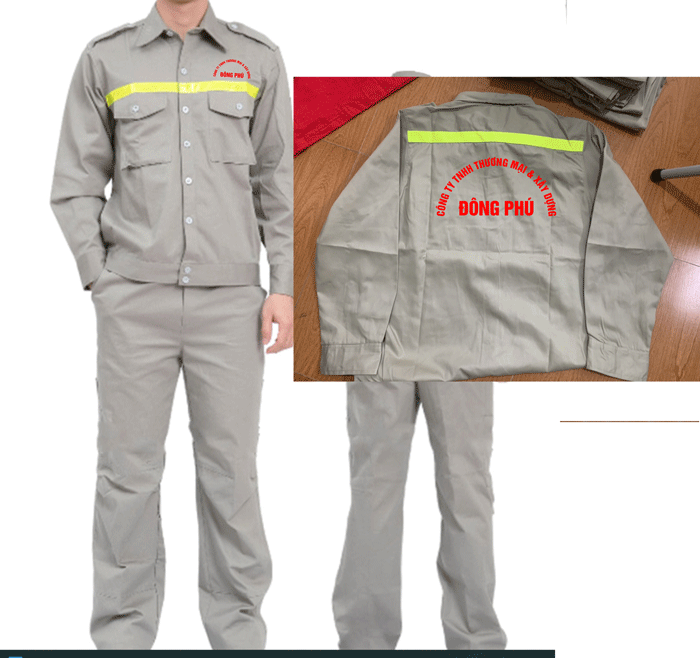 May đồng phục bảo hộ Công ty TNHH TMXD Đông Phú