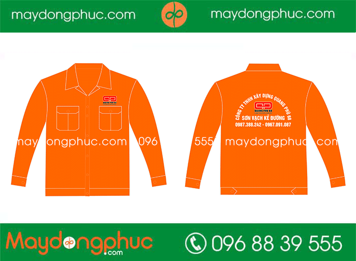 May đồng phục bảo hộ Công ty TNHH xây dựng Quang Phú 68