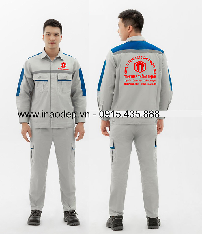 May đồng phục bảo hộ Công ty TNHH xây dựng thương mại Tôn thép Thắng Thịnh