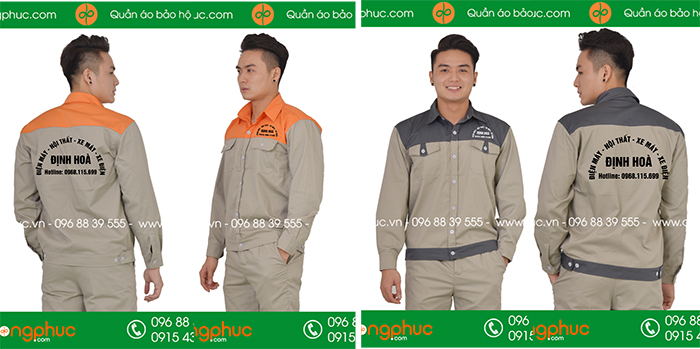 May đồng phục bảo hộ Cửa hàng điện máy Định Hòa
