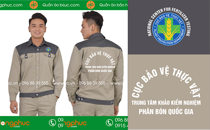May đồng phục bảo hộ Cục bảo vệ thực vật Trung tâm khảo kiểm nghiệm Phân bón quốc gia