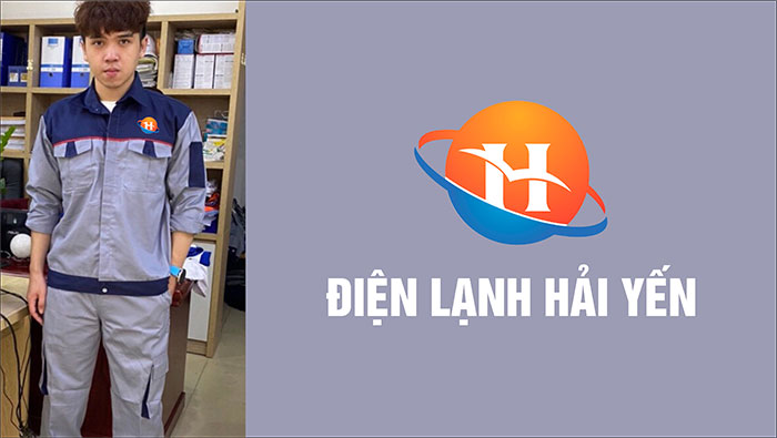 May đồng phục bảo hộ Điện lạnh Hải Yến