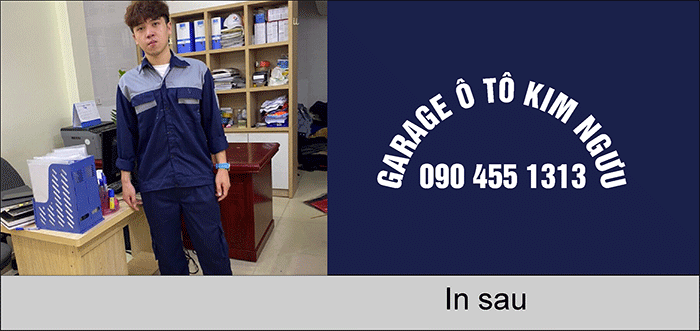May đồng phục bảo hộ Garage ô tô Kim Ngưu