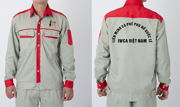 May đồng phục bảo hộ Liên minh Cà phê phụ nữ quốc tế IWCA Việt Nam