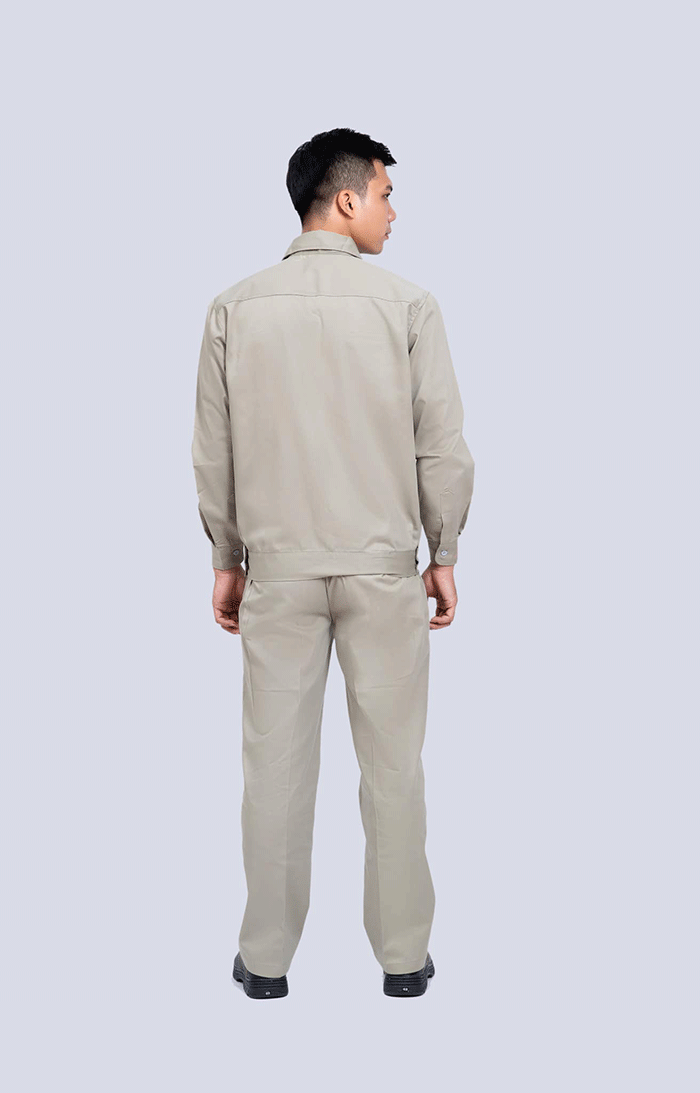 May đồng phục bảo hộ màu ghi sáng 01