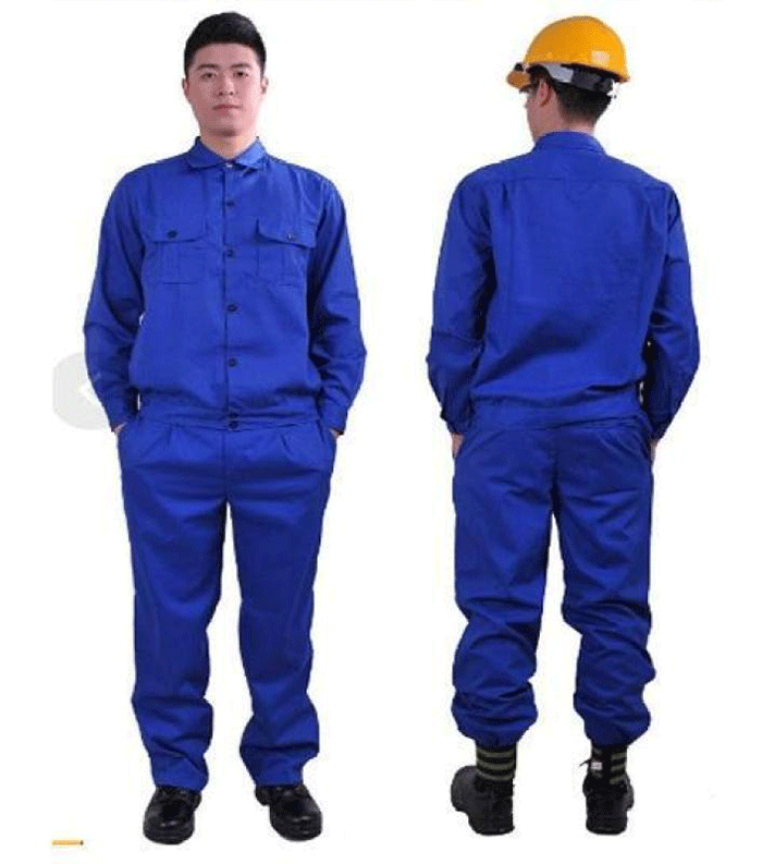 May đồng phục bảo hộ màu xanh dương
