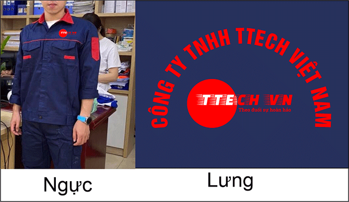 May đồng phục bảo hộ Công ty TNHH TTech Việt Nam