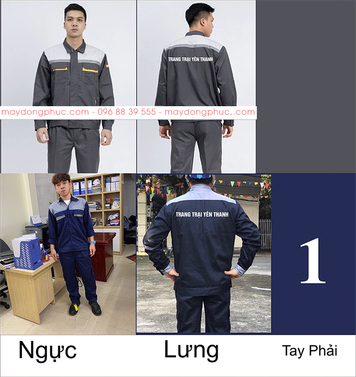 May đồng phục bảo hộ Trang trại Yên Thanh