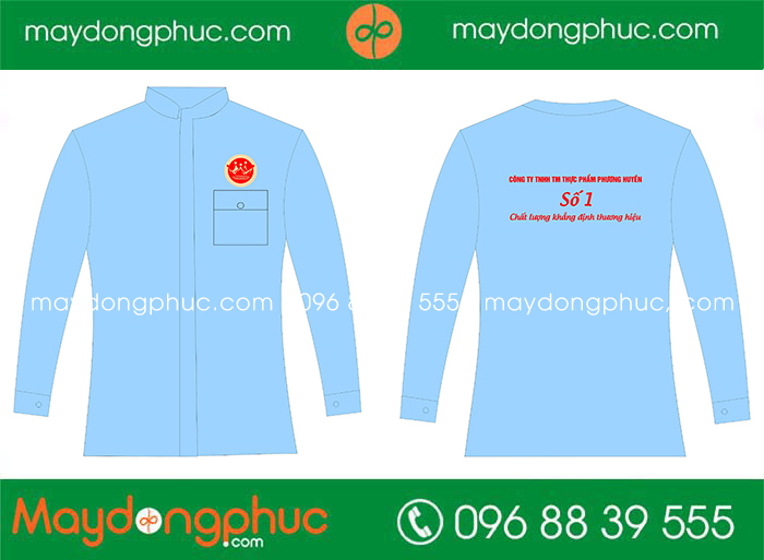 May đồng phục Công ty TNHH TM Thực phẩm Phương Huyền