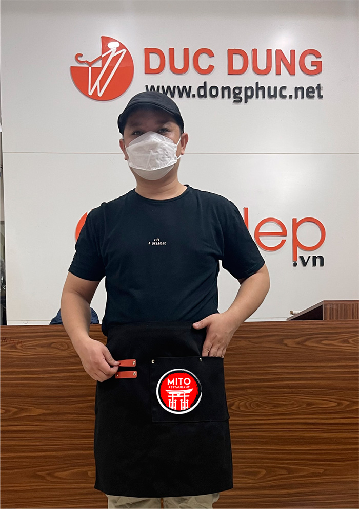May tạp dề dáng ngắn Nhà hàng MITO