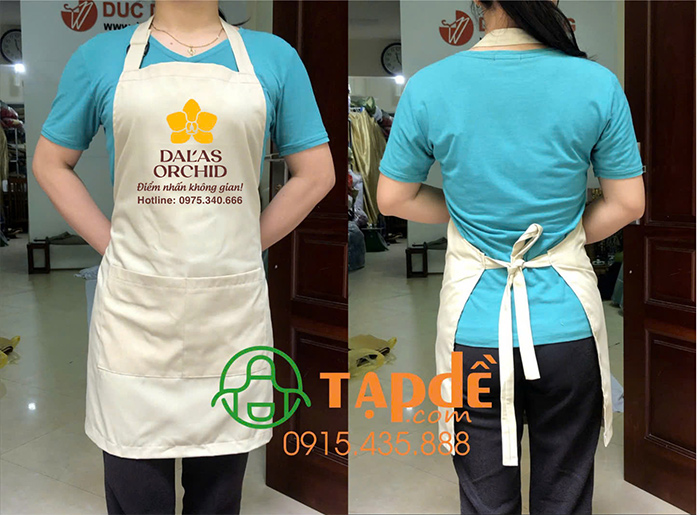 May tạp dề đồng phục Dalas Orchid