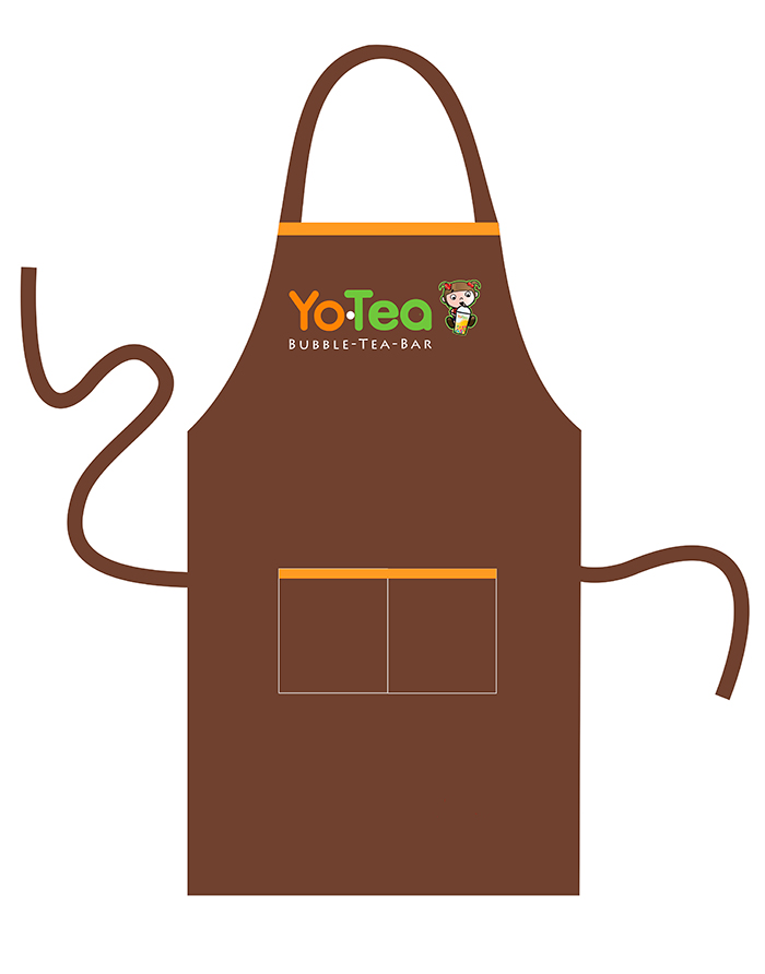 May tạp dề đồng phục Quán Yo Tea