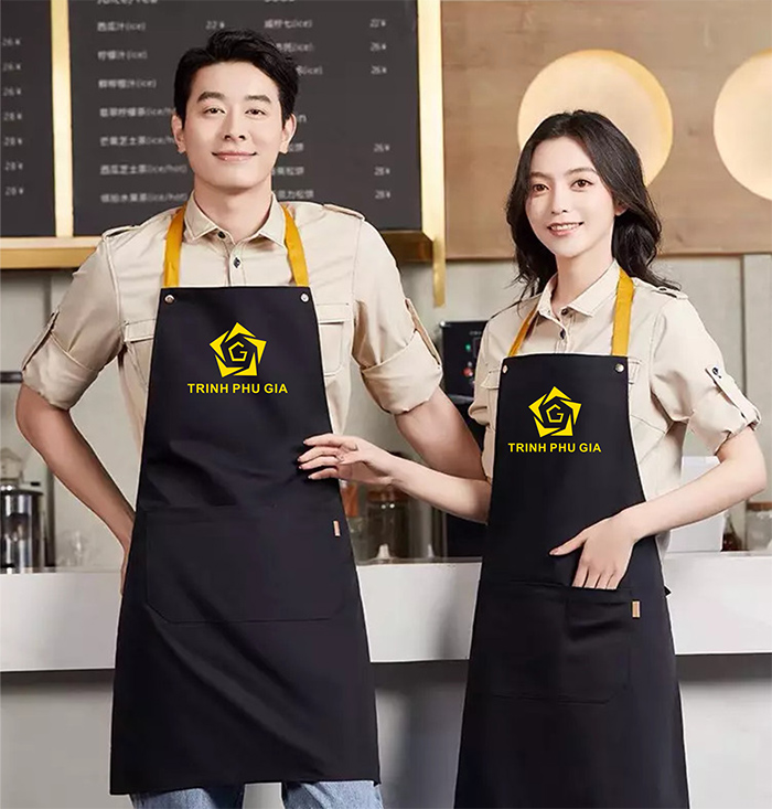 May tạp dề đồng phục Trinh Phu Gia