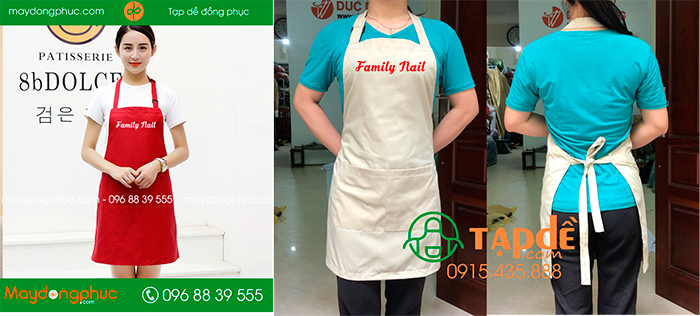 May tạp dề Family Nail