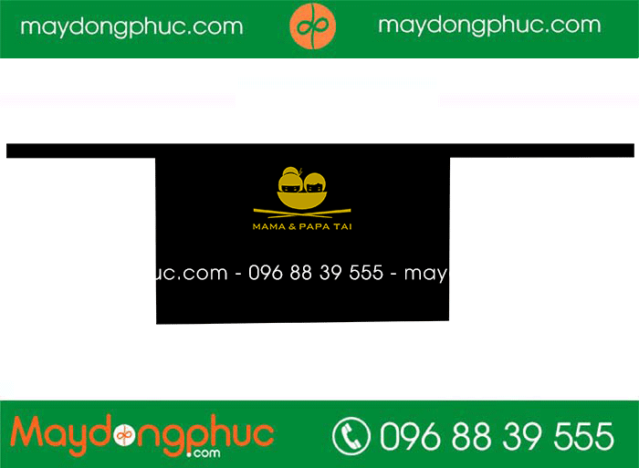 May tạp dề dáng ngắn Quán Mama & Papa Tai