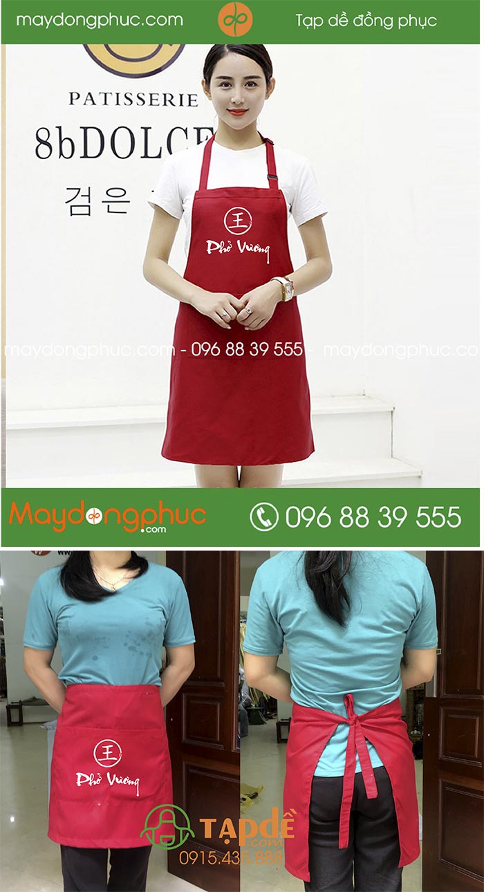 May tạp dề Quán Phở Vương
