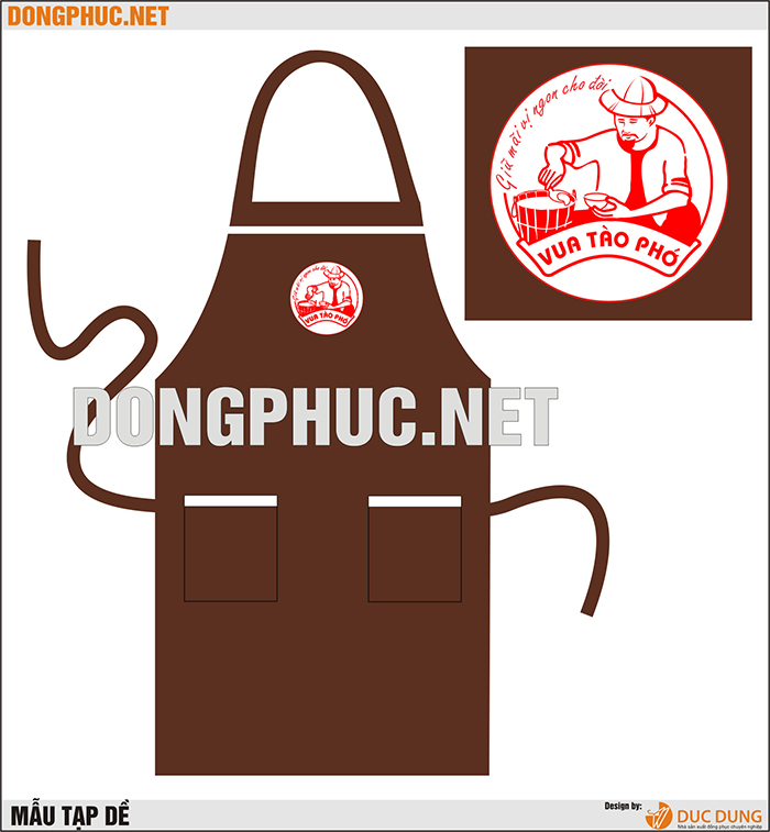 May tạp dề Quán Vua Tào Phớ - mẫu 3