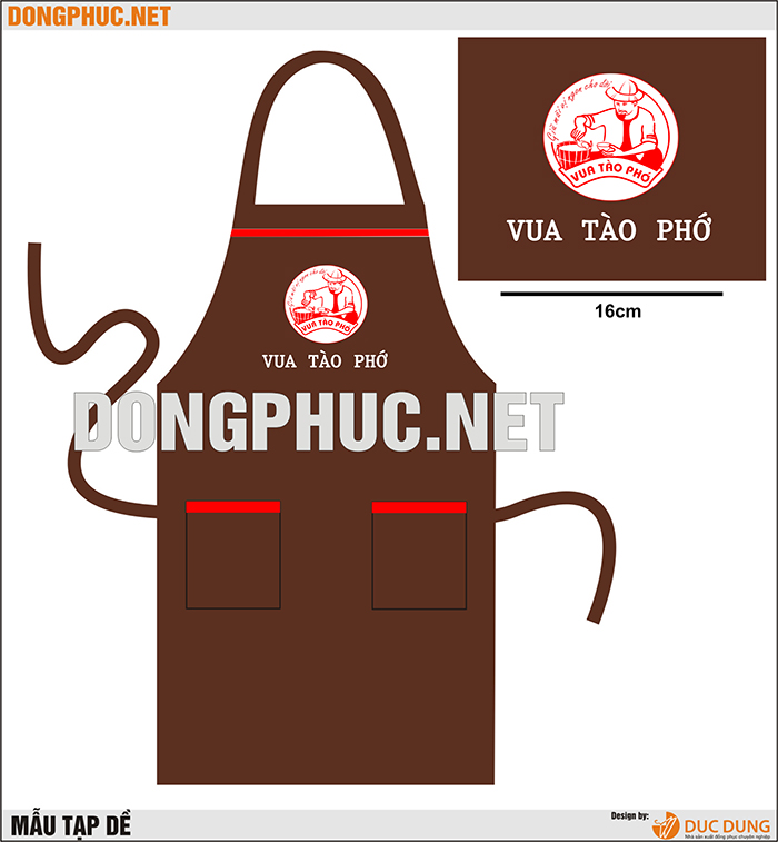 May tạp dề Quán Vua Tào Phớ - mẫu 2