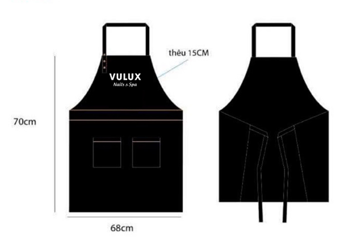 May tạp dề Tiệm Vulux Nails & Spa