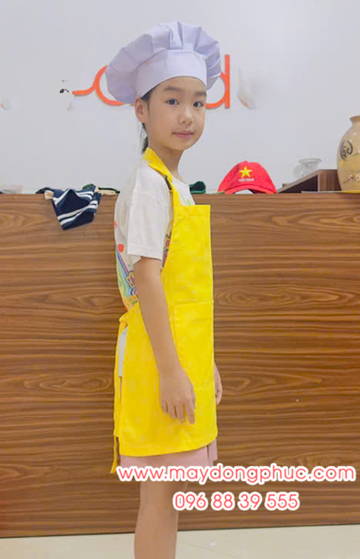 Tạp dề trẻ em màu vàng