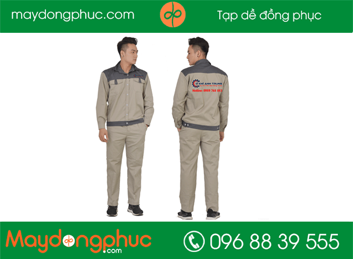 May áo bảo hộ cơ khí Anh Trung