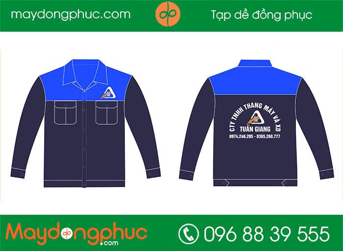 May áo bảo hộ Công ty TNHH Thang máy và XD Tuấn Giang