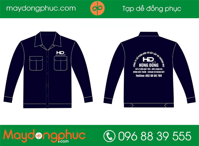 May áo bảo hộ Công ty cổ phần đầu tư xây lắp và thương mại Hùng Dũng