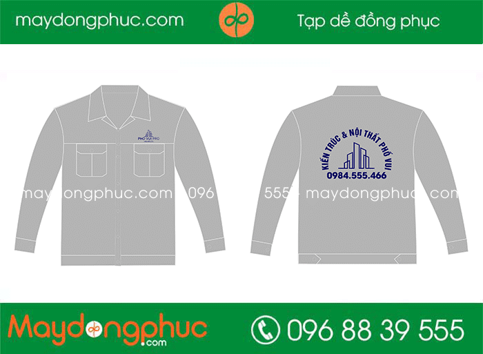 May áo bảo hộ Công ty Kiến trúc & Nội thất Phố Vui