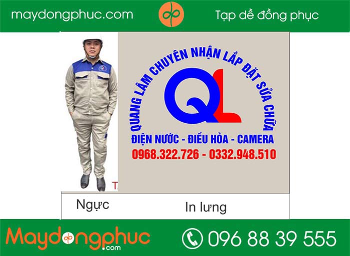 May áo bảo hộ công ty Quang Lâm