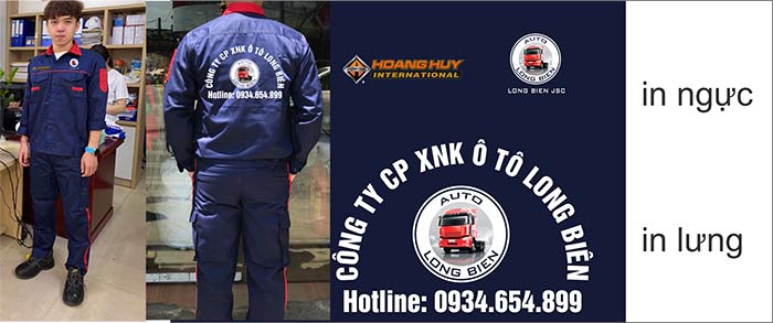 May áo bảo hộ Công ty CP XNK Ô tô Long Biên