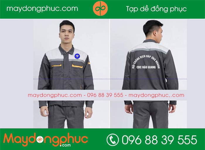 May đồng phục bảo hộ Đội chống dịch đáp ứng nhanh CDC Hậu Giang