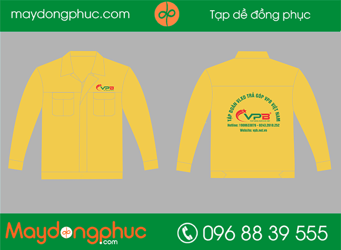 May áo bảo hộ tập đoàn VLXD trả góp VPB - mẫu 2