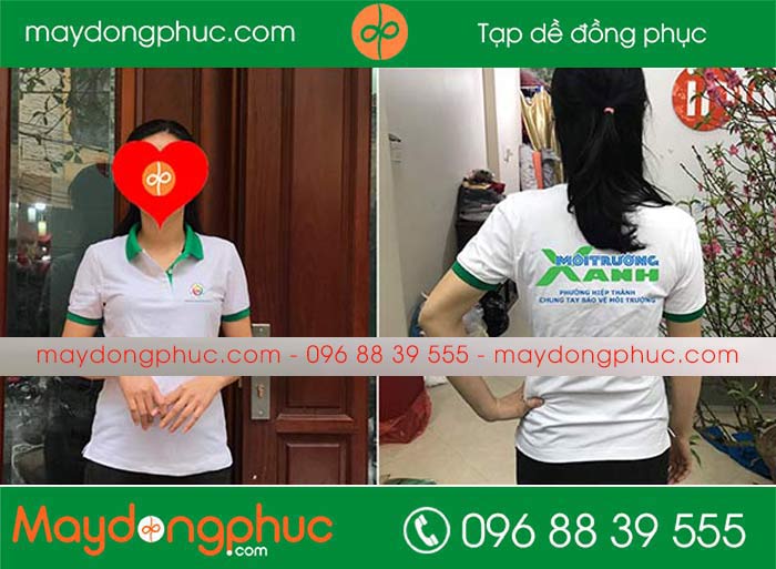May áo phông công ty Môi trường Xanh phường Hiệp Thành