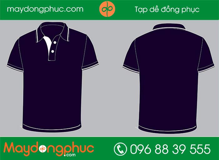 May áo đồng phục màu tím than