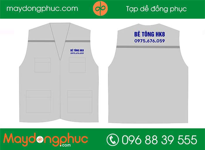 May áo gile đồng phục Công ty Bê tông HK8