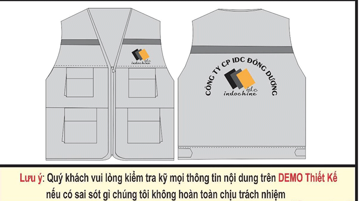May áo gile bảo hộ Công ty CP IDC Đông Dương