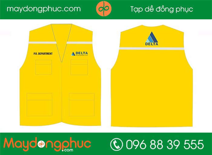 May áo gile đồng phục Bộ phận P.R công ty Delta