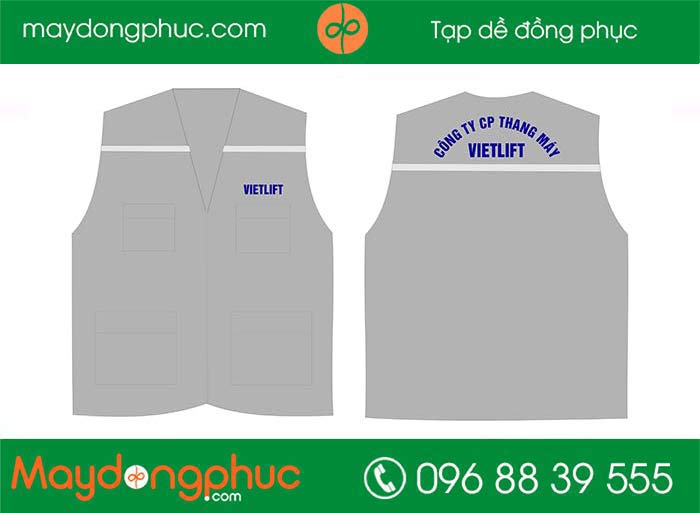 May áo gile đồng phục Công ty CP Thang máy Vietlift