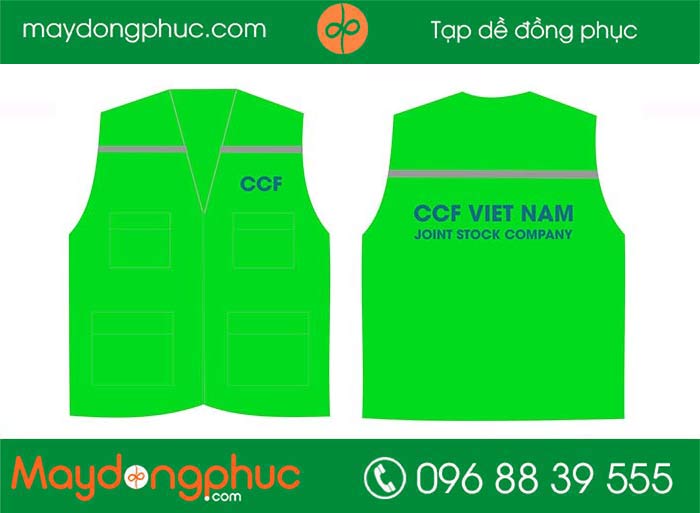 May áo gile đồng phục Công ty CCF Việt Nam