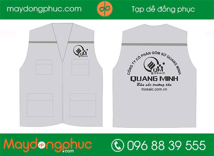 May áo gile đồng phục Công ty CP gốm sứ Quang Minh