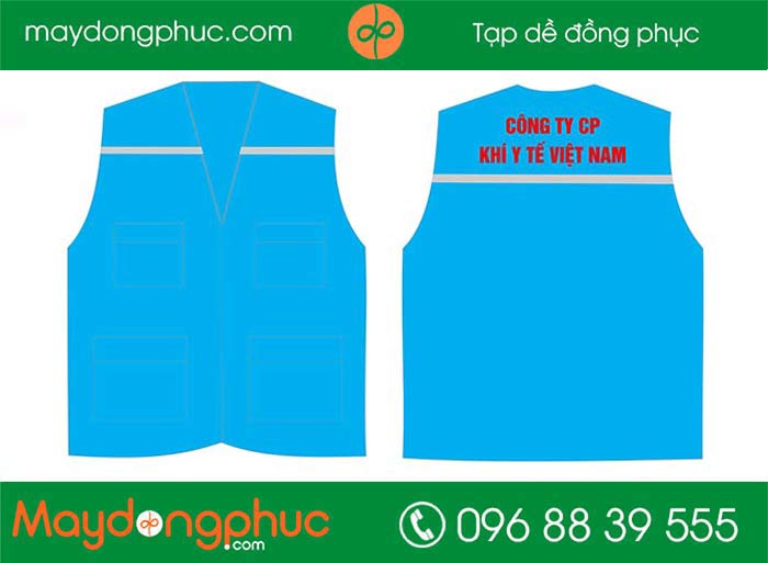 May áo gile đồng phục Công ty CP Khí y tế Việt Nam
