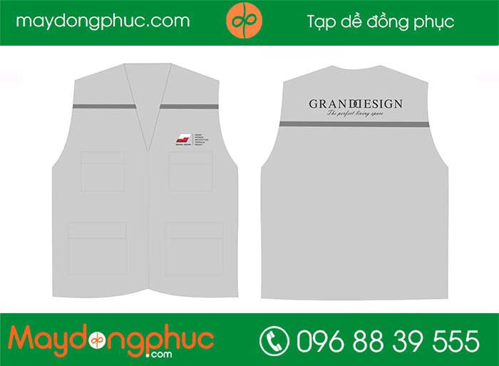 May áo gile đồng phục Công ty Granddesign