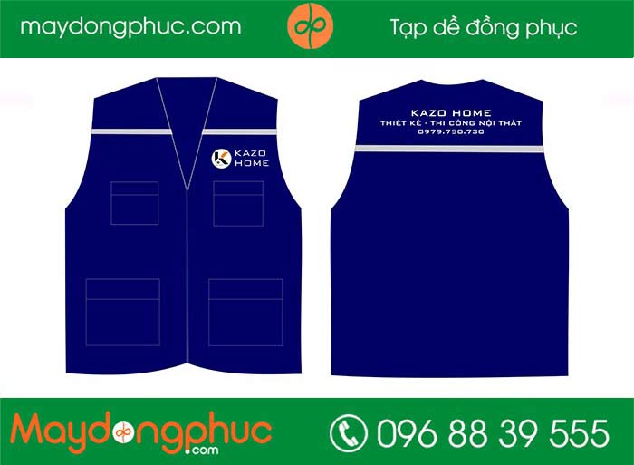 May áo gile đồng phục Công ty Kazo home