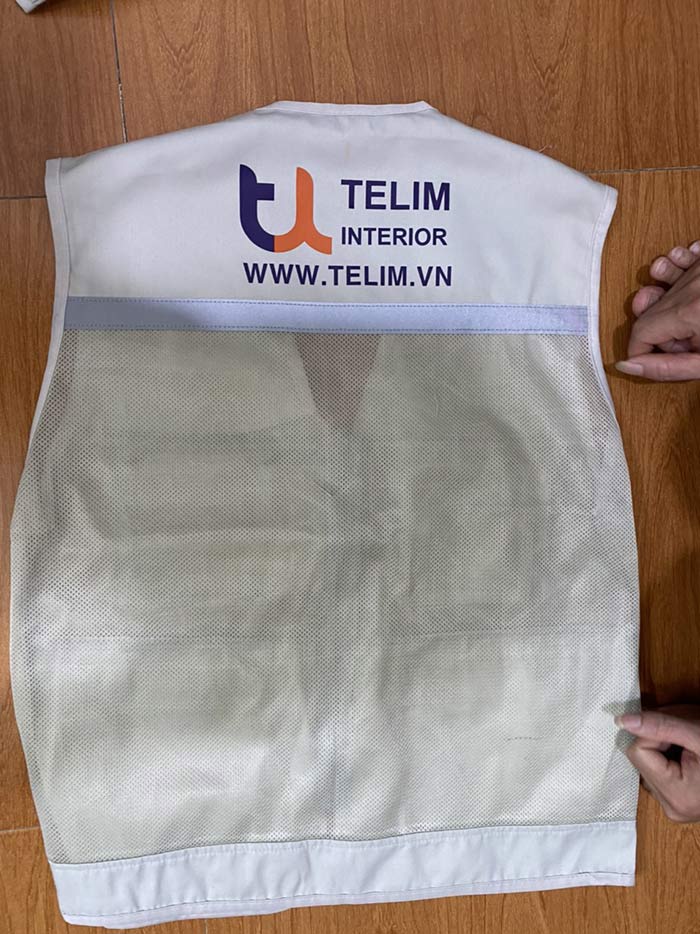 May áo gile đồng phục Công ty Telim Interior