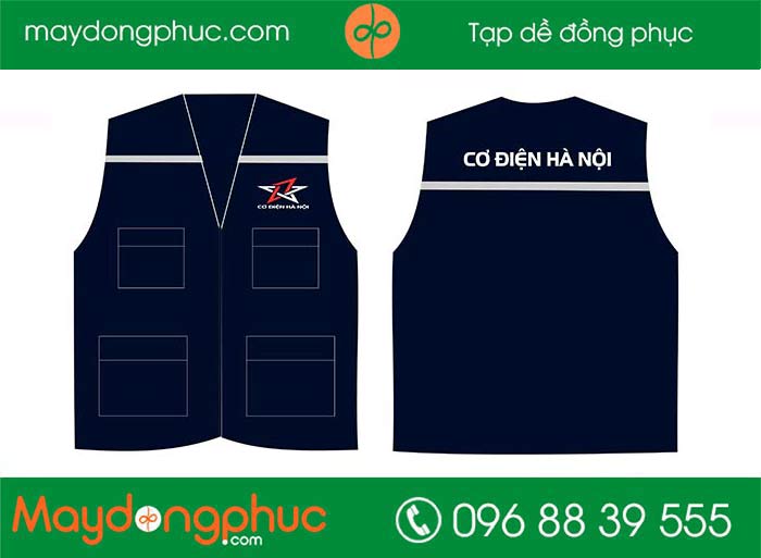 May áo gile đồng phục Cơ điện Hà Nội