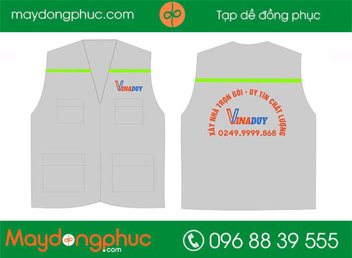 May áo gile đồng phục Công ty Vinaduy
