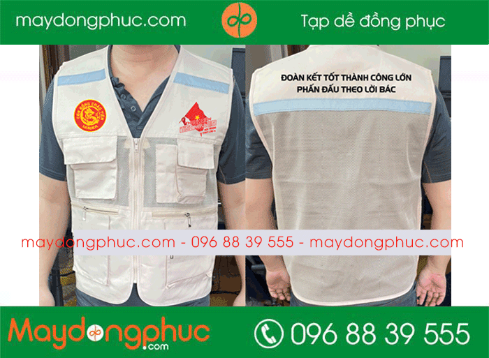 May áo gile Thanh niên tình nguyện Học nhóm THPT Cấp 3