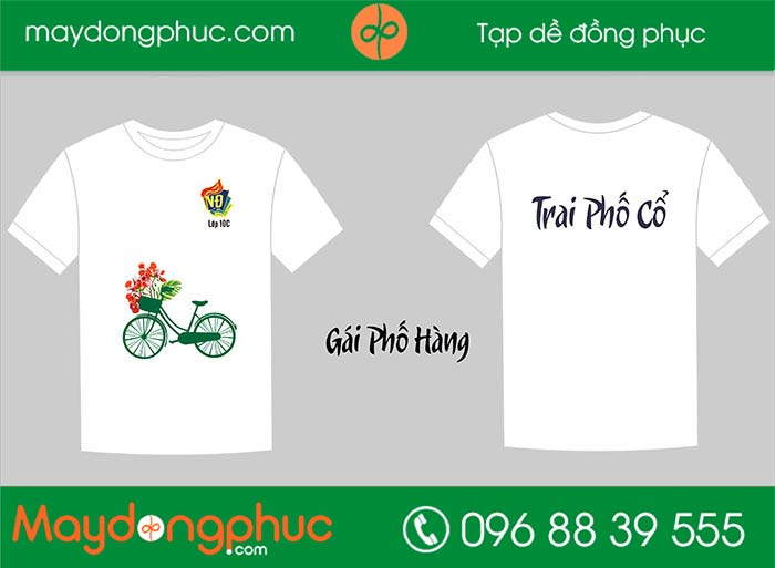 May áo lớp cổ tròn 10C Trai Phố Cổ