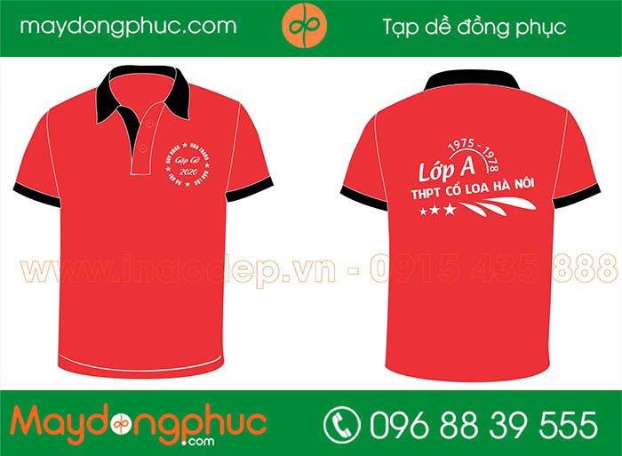May áo màu đỏ Lớp A THPT Cổ Loa Hà Nội 1975-1978